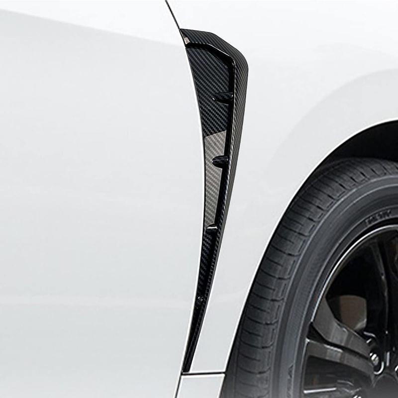 Lỗ thông hơi bên Fender ô tô, cánh lướt gió ABS màu đen, miếng dán Fender tương thích, lỗ nạp luồng không khí trang trí, cánh lướt gió lưới tản nhiệt, phụ kiện ngoại thất ô tô phổ thông