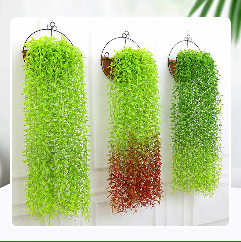 Cành dây leo lá giả - Lá cúc tần ấn độ dài 105cm trang trí