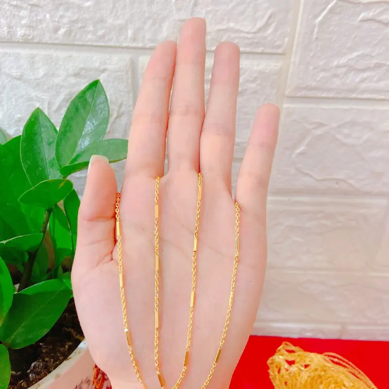 dây chuyền vàng non sợi nhỏ,,#daychuyenvangnon,#trangsuc ,#vangnon,#daychuyen ,#vang . 3