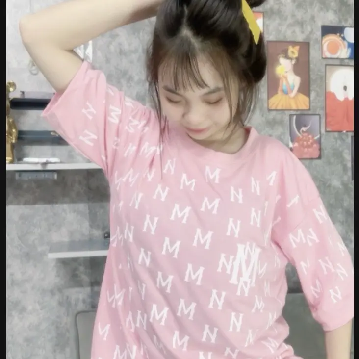áo phông giấu quần cotton su mềm mịn cổ tròn fom 40/65kg