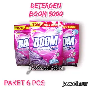 Paket 6 PCS,8 PCS dan 9 PCS Detergen BOOM 5000 - Produk Pembersih Pakaian
