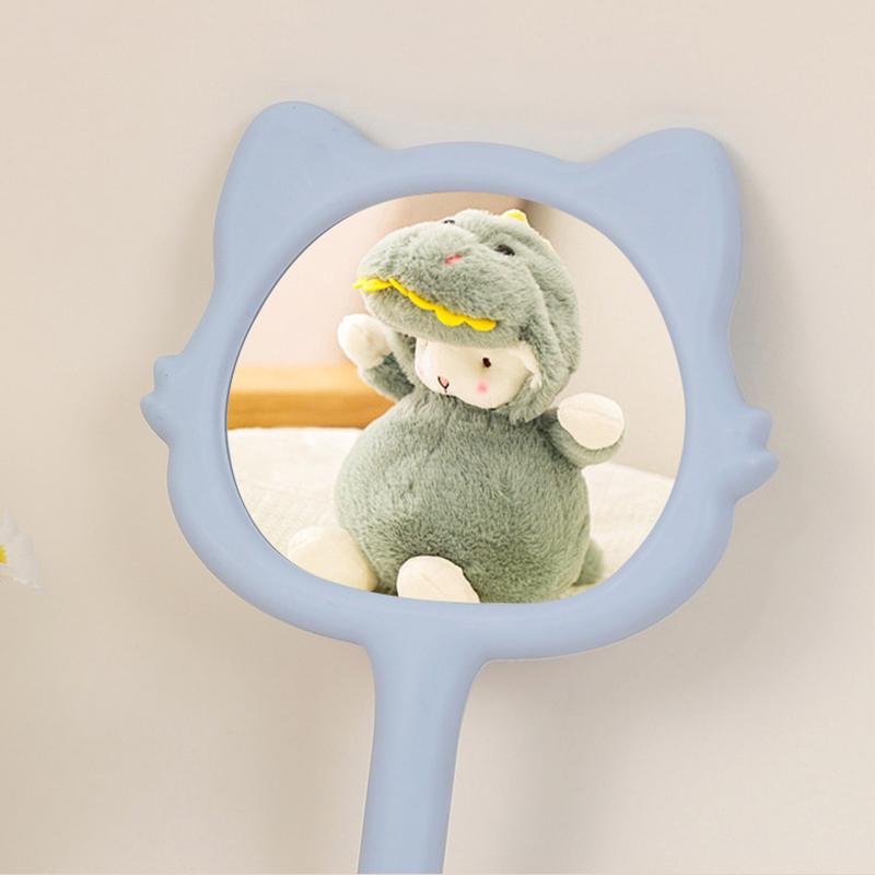 Product Introduction of Cartoon Fox Handheld Mirror Plastic Handle Round Mirror For Eyelash Extension Beauty Tools 23