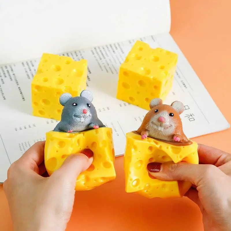Đồ Chơi Bóp, Cốc Chuột Và Sóc Mini, Đệm Căng Thẳng, Đồ Chơi Đồ Chơi thư Giãn Căng Thẳng Sáng Tạo, Bóng Chống Căng Thẳng, Đồ Chơi Phô Mai, Đồ Chơi Giảm Căng Thẳng, Chủ Đề Thú Cưng Dễ Thương Giảm Stress Toy