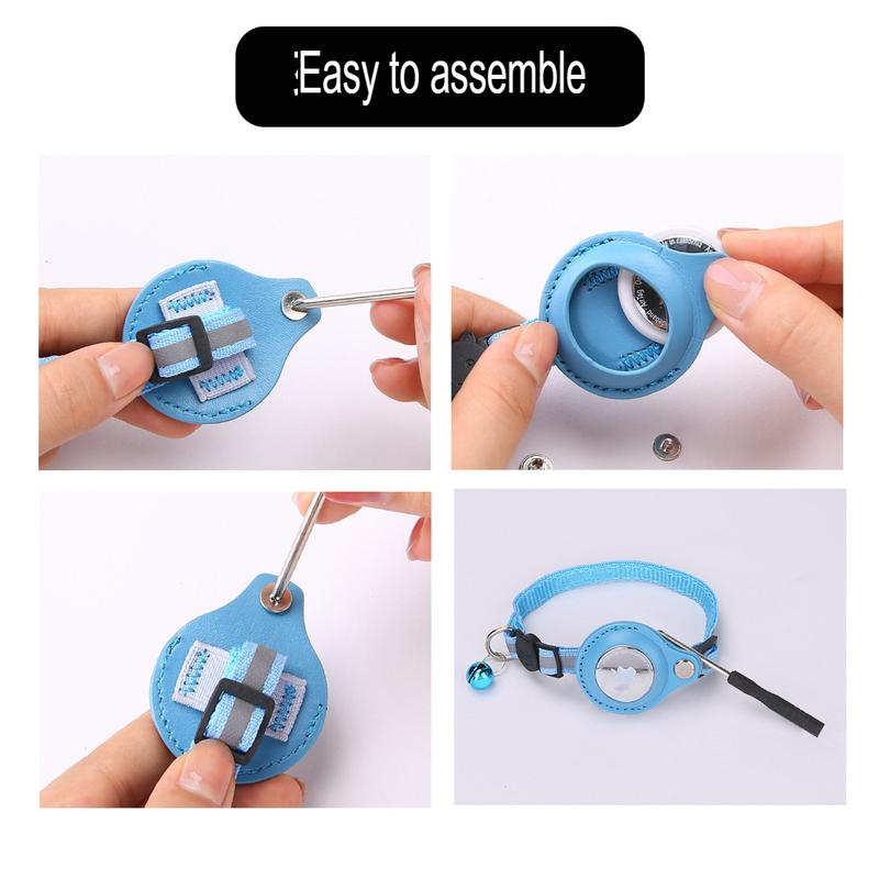 Product Introduction of Cat Collar Pet Strap Case Airtag Cover Kalung Pengenal Aksesoris Peliharaan Kucing Lonceng Kerah Reklektif Anabul Bahan Nilon Anti Hilang 32