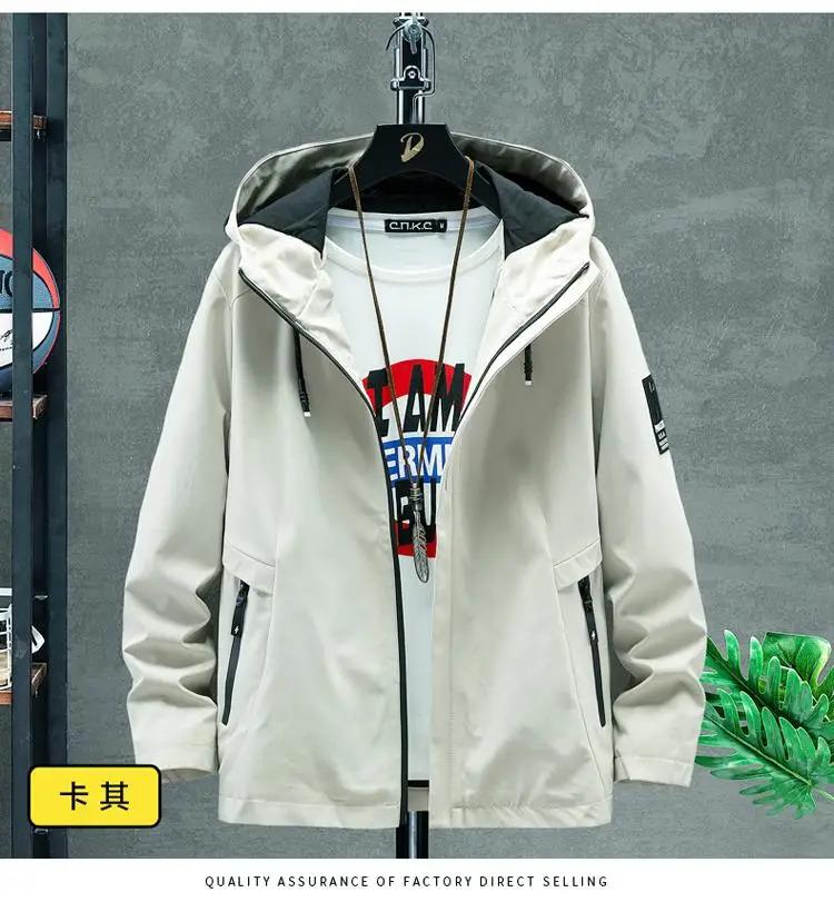 Product Introduction of Casual Men's Hooded Bomber Jacket Windbreaker Coat 2023 Autumn Outwear Menswear Tops Lingerie Longsleeve Pocket Operator 20