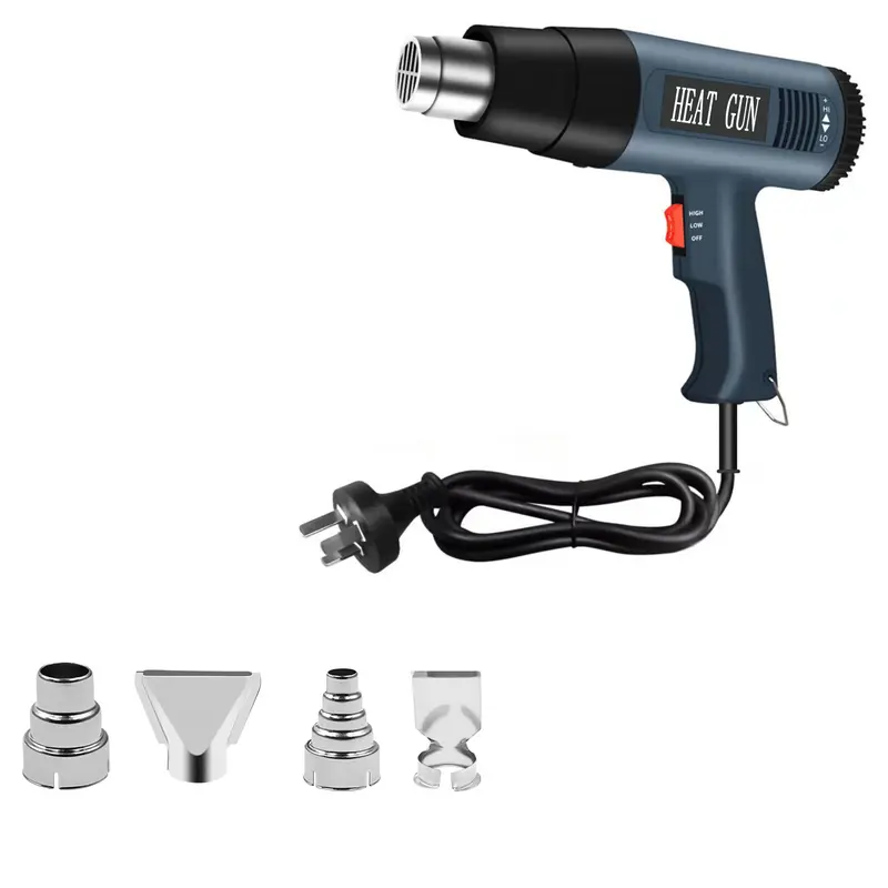 Heat Gun 122℉~1022℉ Variable Temperature Control Overload Protect, Plug and Play Fast Heating Heavy Duty Hot Air Gun Kit for Crafts Shrink Wrapping Tubing Removing Epoxy 0
