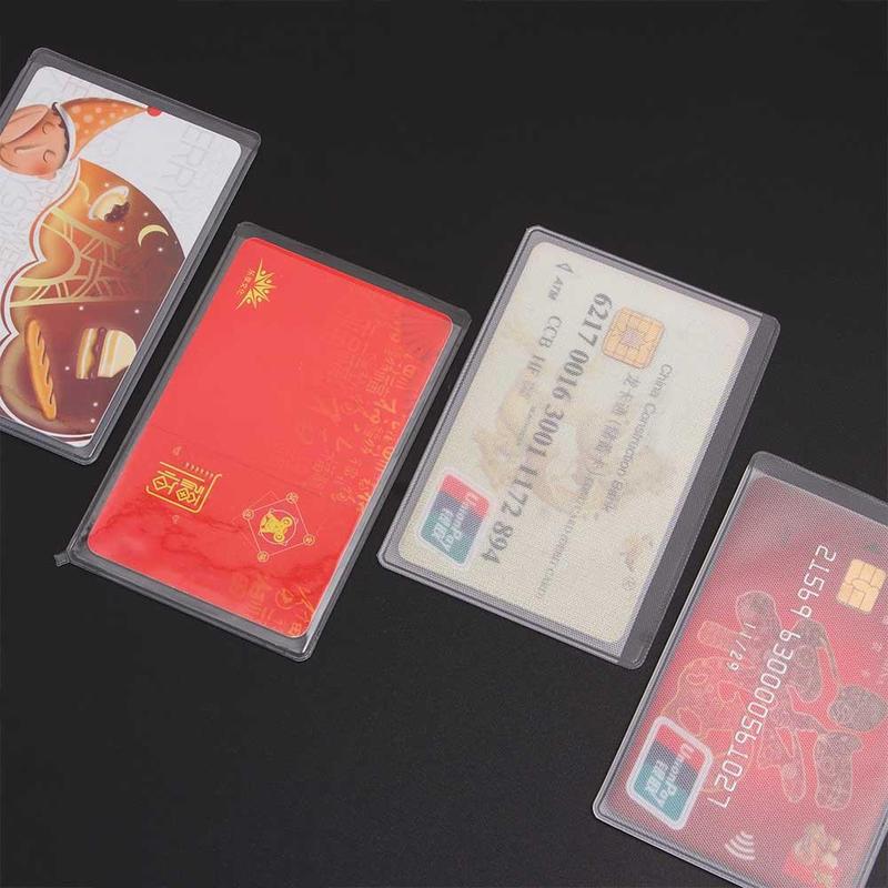 Product Introduction of Casual Transparent Waterproof Protect Credit Cards Anti-magnetic Bank ID Card Sleeve Card Cover Card Case ID Card Holder 8