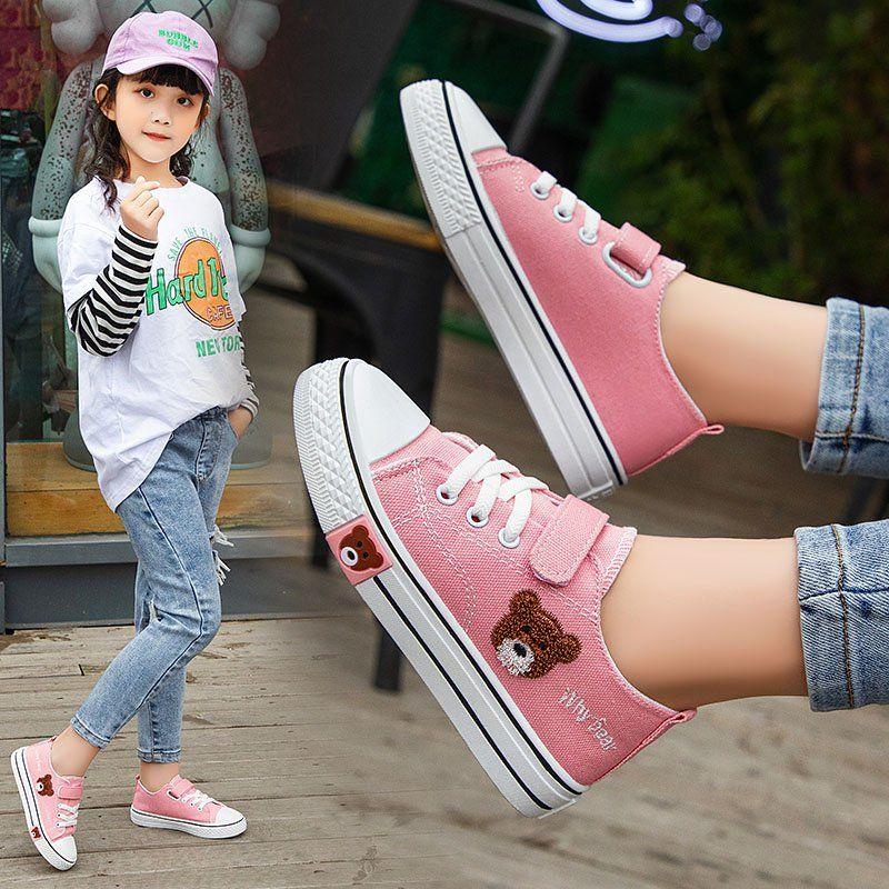 Giày Vải Trẻ Em, Đế Mềm, Giày Bé Gái, Giày Vải Mùa Lò Xo Và Mùa Thu, Mỏng, Thích Hợp Cho Học Sinh Mẫu Giáo, Giày Trắng, Hàng Mới Về Năm 2024 8