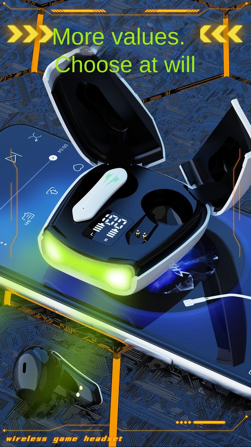 Product Introduction of Tai Nghe Bluetooth, Ks35 Mới, Không Dây, Hai Tai, TWS, Thích Hợp Chơi Game, Cảm Ứng, Màn Hình Kỹ Thuật Số Hai Cửa, Tai Nghe Tạo Hình Xe Thể Thao R05 Earphone 14