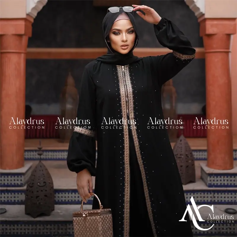 New Abaya Dress Maxi Arab Saudi Bordir Zephy Turki Umroh Dubai Turkey By AlaydrusCollection 824 Alaydrus Collection 7