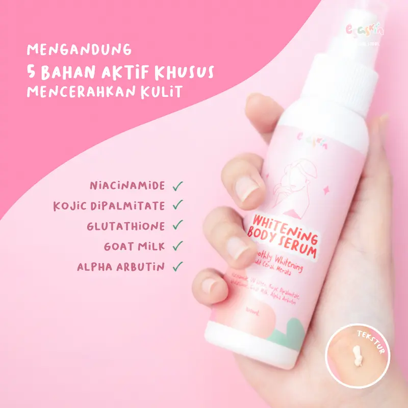 ESASKIN (Bundling) - Peeling Spray dan Body Serum - Perawatan Mencerahkan Kulit Belang Tubuh Serum badan Memutihkan 2