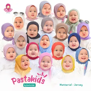 Qonita Kids - PASTAKIDS (0 - 9 tahun) Pashmina Instan Anak dan bayi, couple kakak adik jilbab kerudung lebaran muslim  cantik  nyaman Bahan Jersey adem