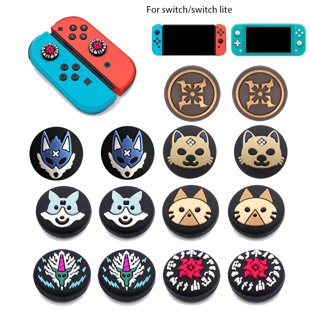 Nắp Tay Cầm Ngón Tay Thumb Grip, Cho Nintendo Switch & Nintendo Switch Oled / Lite, Chủ Đề Monster Hunter RISE
