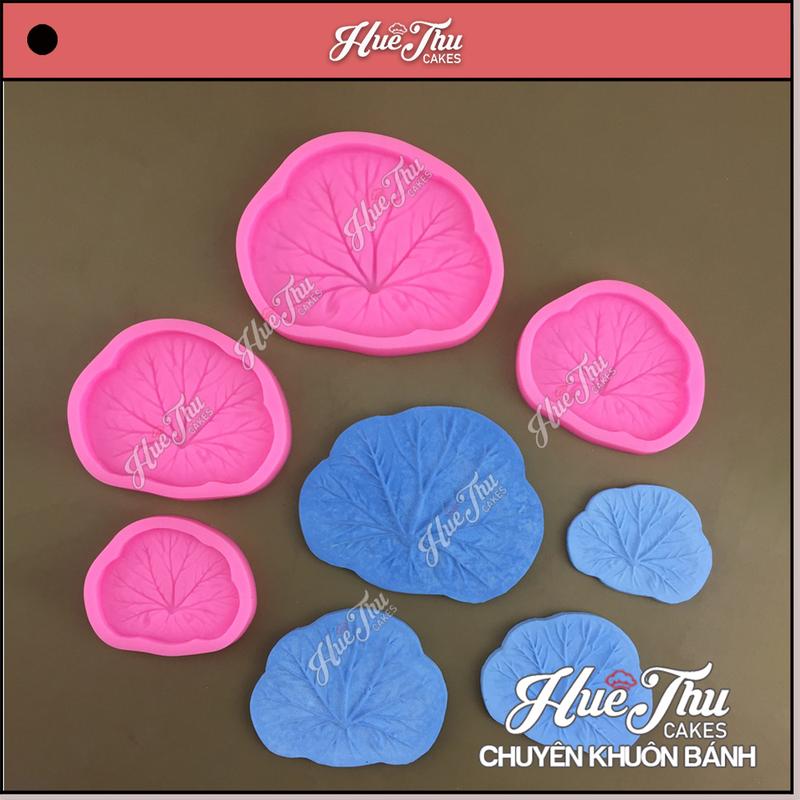 Khuôn silicon lá Sen 5/6/7/9cm làm bánh rau câu 3D 4D nhấn xôi