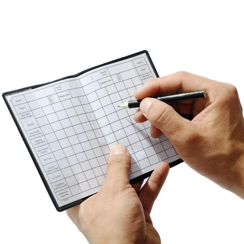 Product Introduction of Hot Sale Football Soccer Referee Card Sets Warning Referee Red and Yellow Cards Wallet Score Sheets Notebook Judge Accessories 12