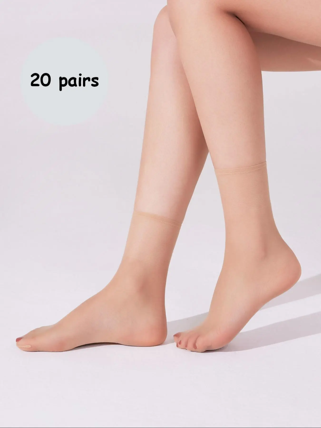 Women's Solid Sheer Barely There Socks, Casual Comfy Breathable Socks for Daily Wear, Ladies Socks for All Seasons