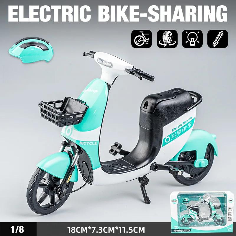 Product Introduction of Mini Electric Motorcycle Model Metal Creative Decoration Alloy Electric Bike Sound And Light Bicycle Motorcycle Children Gift 5