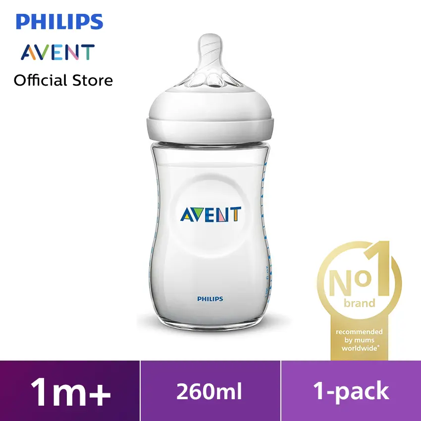 (BISA COD) PHILIPS AVENT ORIGINAL NATURAL BOTTLE 1M+ 260 ML 9OZ 1 BULAN + SCF693/13 BOTOL SUSU BAYI ANAK PHILIP AVEN PILIPS SCF 693