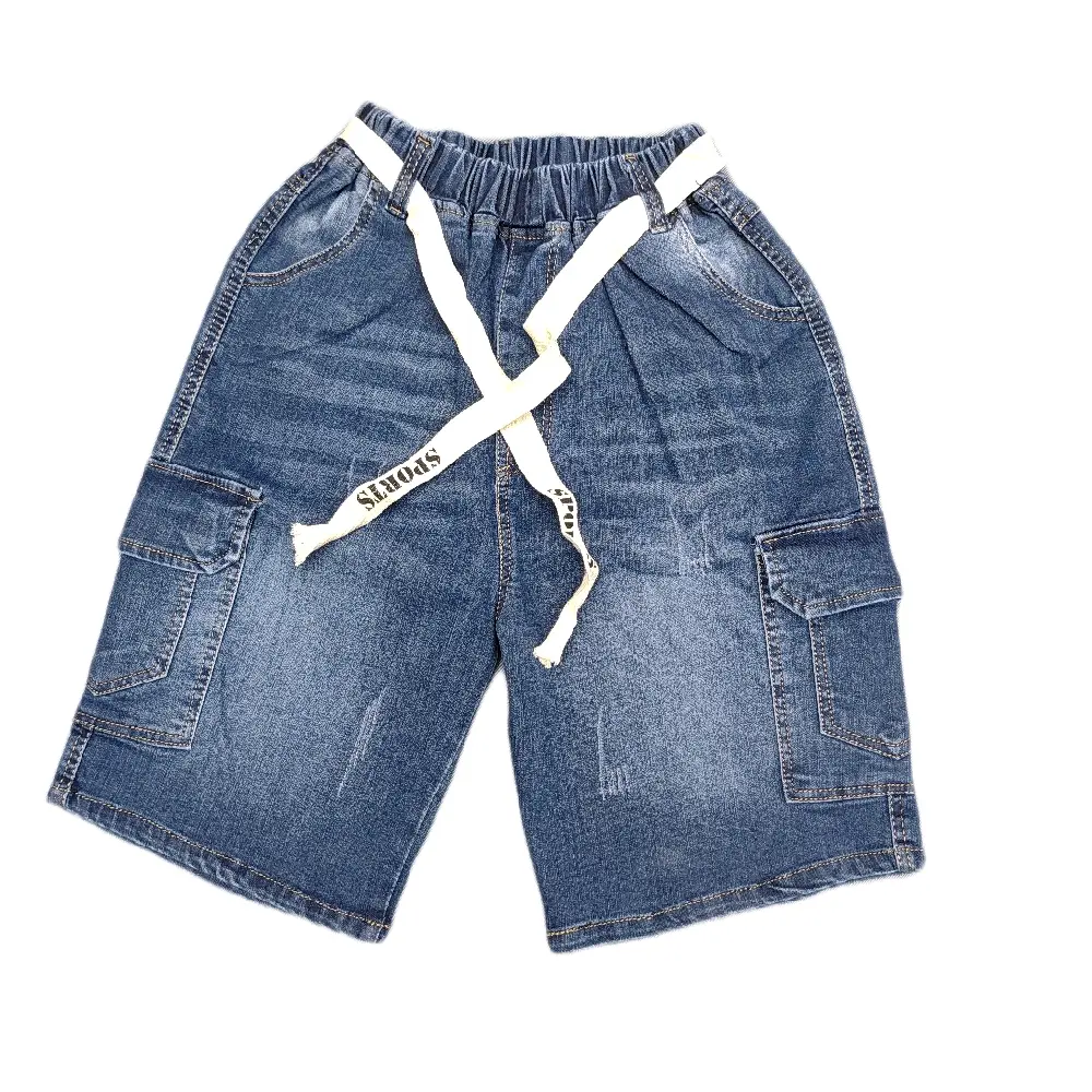 quần sọt jeans túi hộp dành cho bé trai từ 35kg đến 70kg chất liệu vãi co giản ,đường may chắc chén ,thỏa mái cho bé vận động