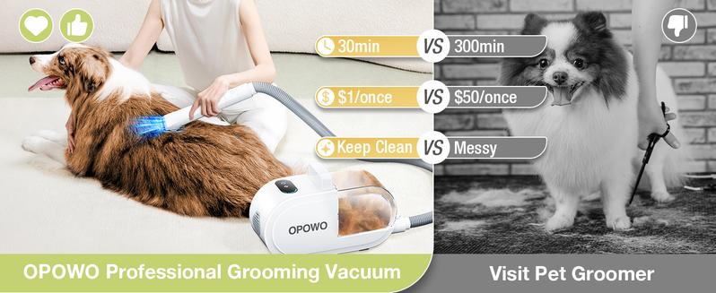Product Introduction of Dog Hair Vacuum & Clipper 2 in 1,Dog Grooming Kit with Pet Clipper Nail Grinder,Pet Hair Dryer, Pet Grooming Tools for Dogs Cats,2.7L Dust Cup 13