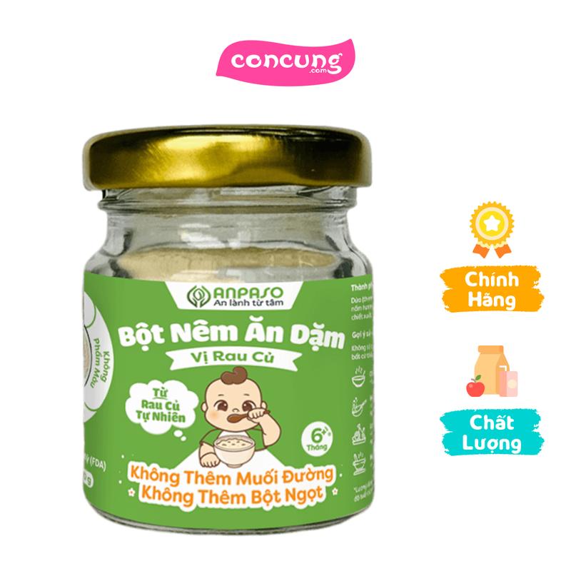 Bột nêm ăn dặm Anpaso vị rau củ hũ 60g