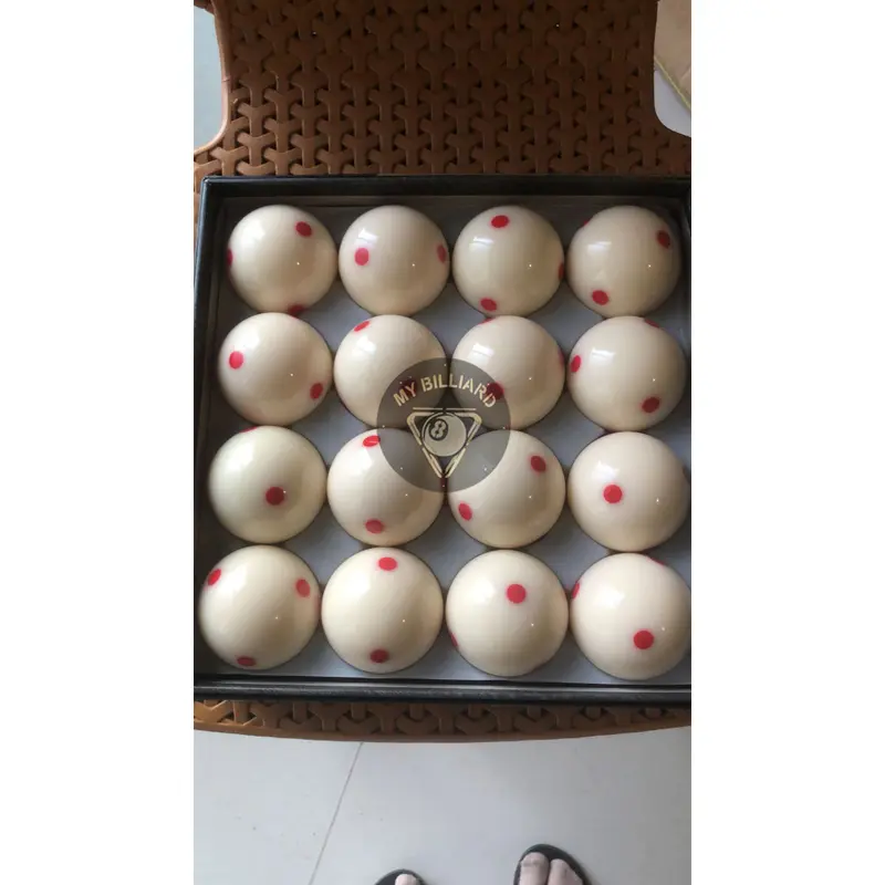 Bola Billiard Putih 57.2mm 6 Black Dot dan 6 Red Dot - White Billiar Ball 9 Feet ft gaco gacoan 3