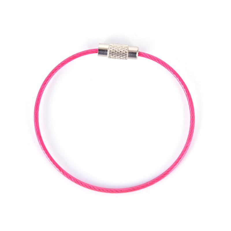 Product Introduction of Wire Keychain Keyring Circle Rope Cable Loop Screw Lock Gadget 26