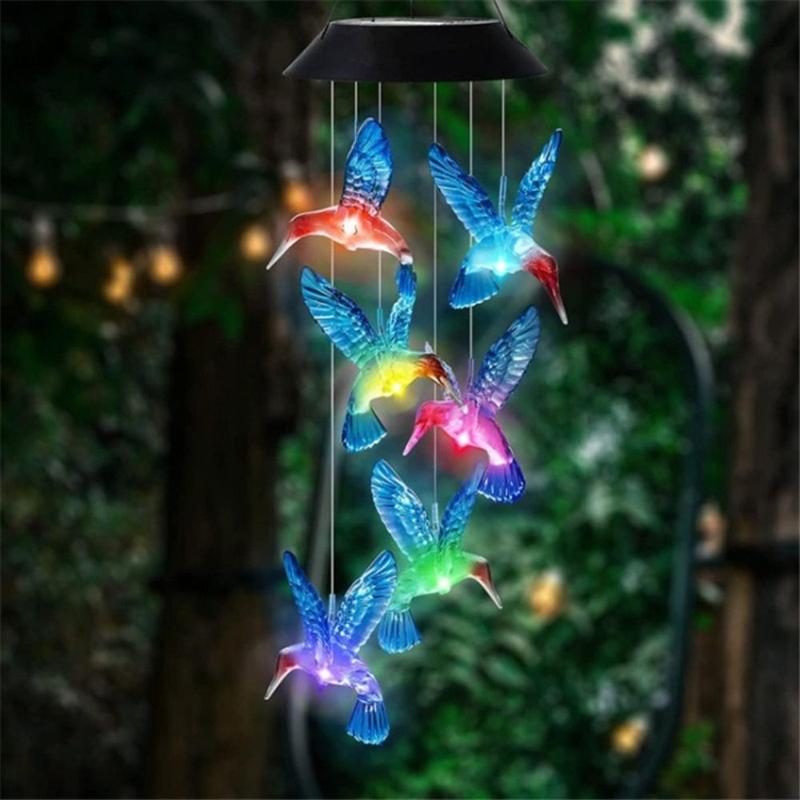 Product Introduction of กระดิ่งลม LED แบบแขวน, สีสันสดใส, พลังงานแสงอาทิตย์, ดีไซน์นกฮัมมิงเบิร์ด, เปลี่ยนสี, กันน้ำ, โคมไฟแขวน, ทำจากพลาสติก, ไฟพลังงานแสงอาทิตย์, เหมาะสำหรับของขวัญวันเกิดและที่ระลึก 10