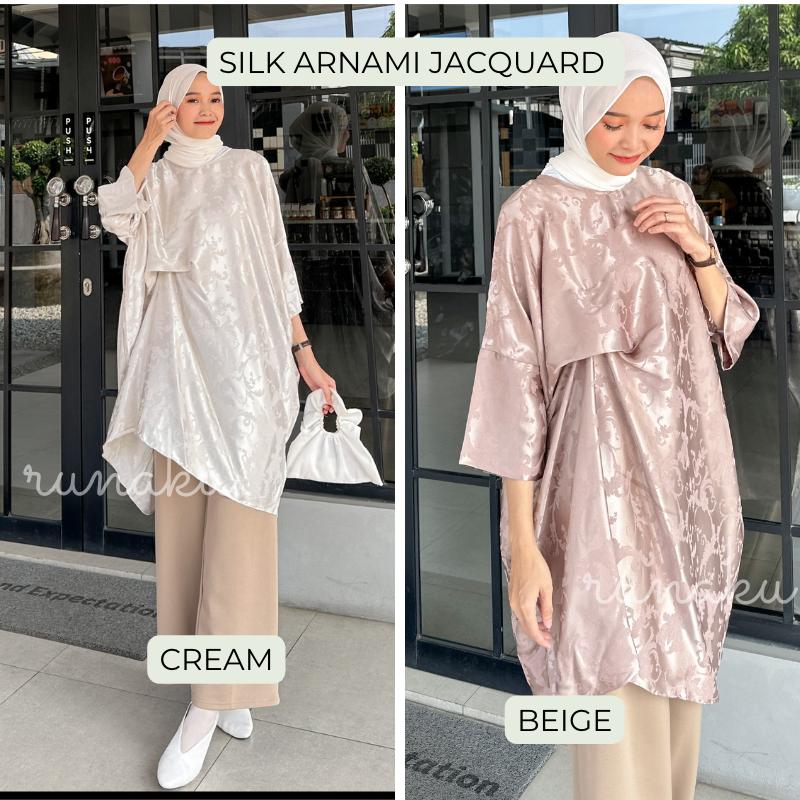 SILMI KAFTAN - KAFTAN PREMIUM WANITA - TUNIK KAFTAN - KAFTAN HITAM - KAFTAN PUTIH -TUNIK LEBARAN - OUTFIT LEBARAN 2025 - BAJU LEBARAN 2025 3