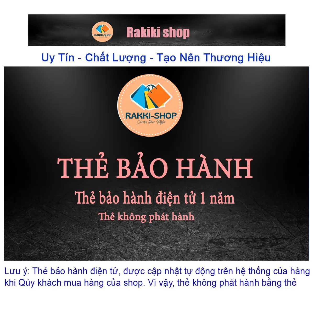 Thẻ Bảo Hành Điện Tử Cho Tất Cả Các Sản Phẩm Của Cửa Hàng , BH 12 Tháng