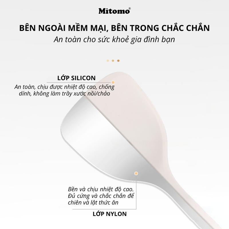 Product Introduction of Bộ dụng cụ nấu ăn, bộ muỗng Silicon chịu nhiệt cao cấp Mitomo GB4806.9-2016 - Hàng chính hãng 13