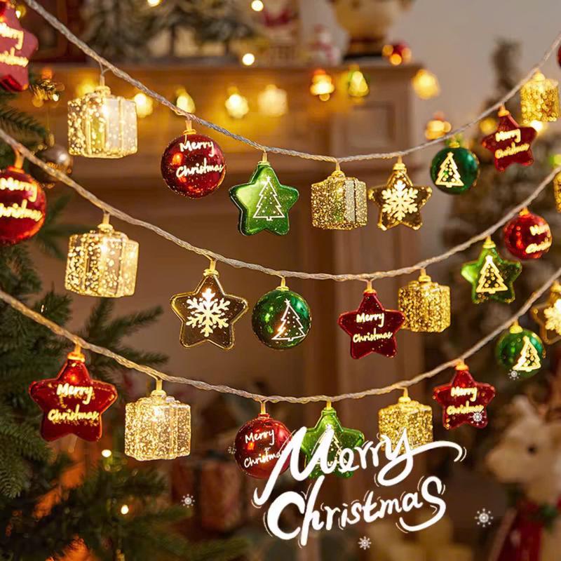 Dây đèn led trái châu nhấp nháy màu sắc rực rỡ trang trí Giáng sinh Noen Cắm điện 220V