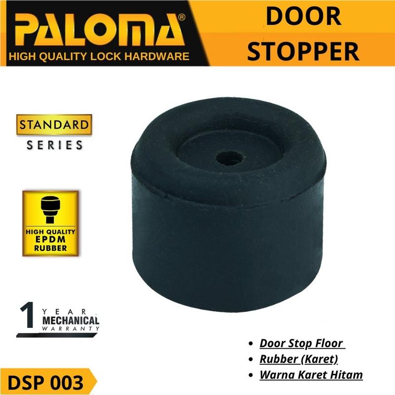 PALOMA DSP 003 PENAHAN PINTU KARET HITAM DOOR STOPPER STOP RUBBER 0