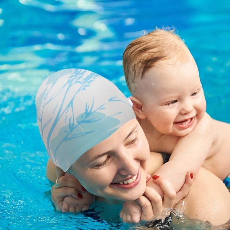 Product Introduction of 1PC New Soft Swimming Caps Waterproof Stretchable Ears Protection Long Hair Sports Swim Pool Hat Bathing Hat Adult Sport Hats 19