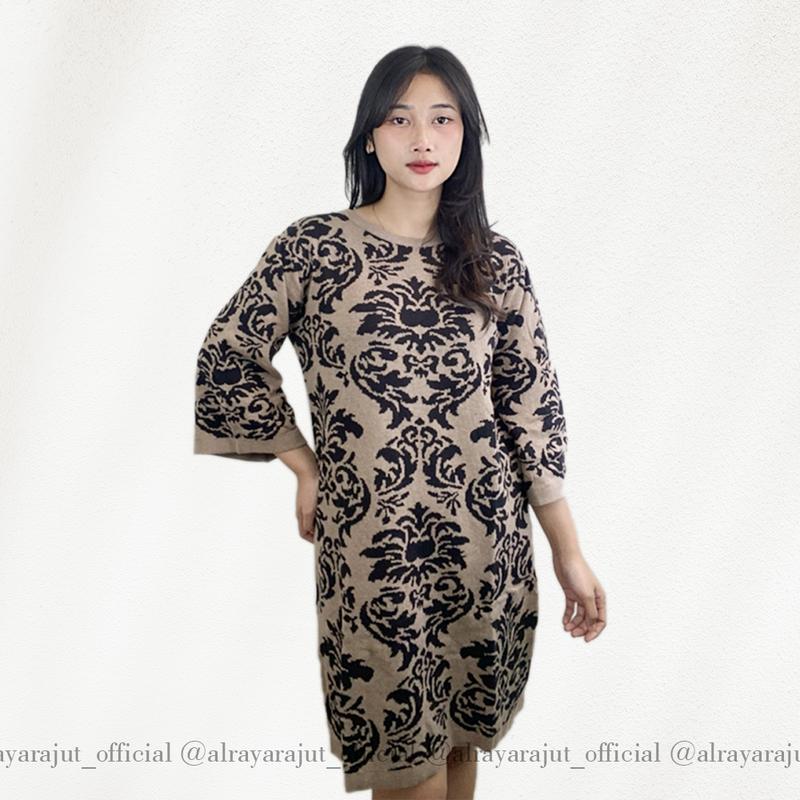 LOREAA DRESS RAJUT WANITA PREMIUM DRSS KNIT IMPORT Casual Panjang 2