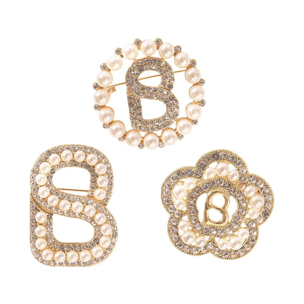 Elegant Muslim Chest Pin - Imitation Pearl Alloy Brooch for All