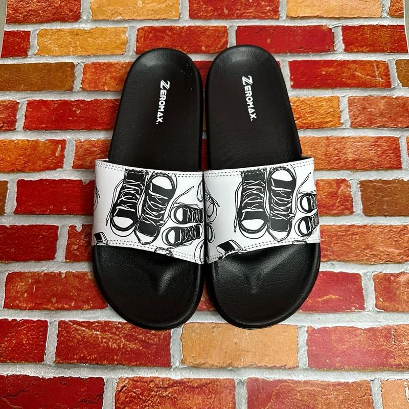 Sandal Slop Pria Wanita Sendal Slide Slippers Shoes Black Selop 1