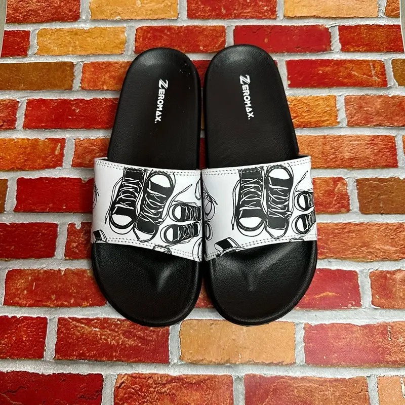 Sandal Slop Pria Wanita Sendal Slide Slippers Shoes Black Selop 1