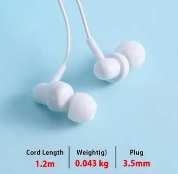 Earphone ROBOT RE-20 DEEP BASS ORIGINAL Earphones Putih Hitam Headphones 1