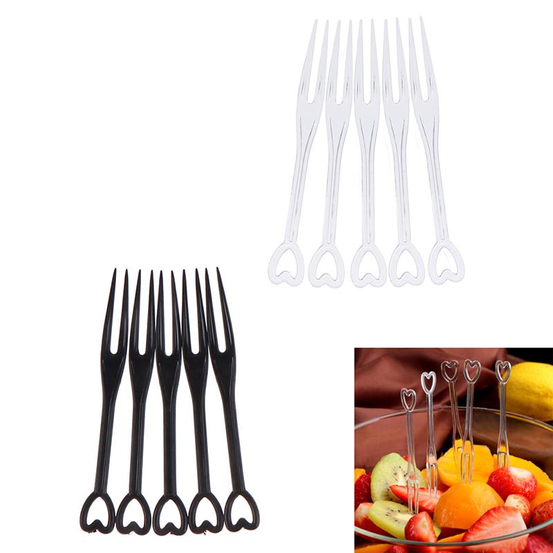 Product Introduction of 100pcs/bag Fruit Fork Mini Clear Plastic Forks Home Dining Food Cake Fruit Fork 13