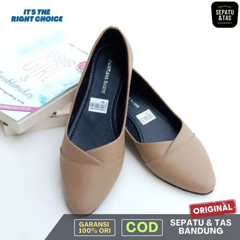 FlatShoes Sepatu Wanita Flat Shoes Slip On Nyaman Elegan untuk Kerja Kantor Formal by Nugraha Sugih H07 0