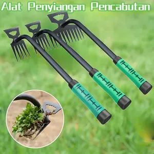 Gigi Alat Pencabut Rumput Liar Garden Cangkul Weeding Garu Penyiangan Alat Multiguna Untuk Keperluan Taman