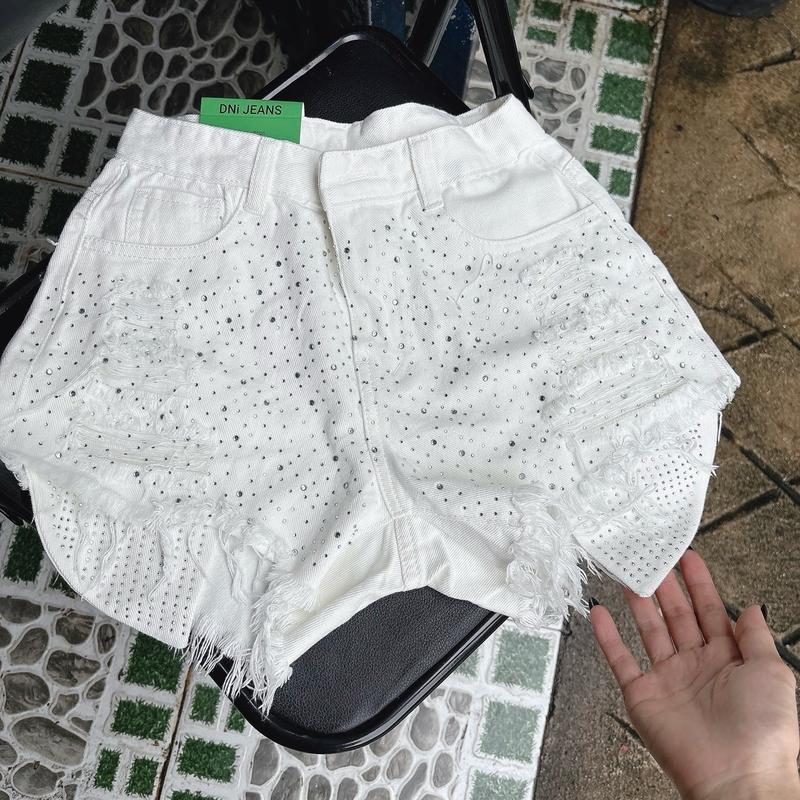 Quần short đùi jean nữ lòi túi ÉP ĐÁ FULL QUẦN, ép đá túi