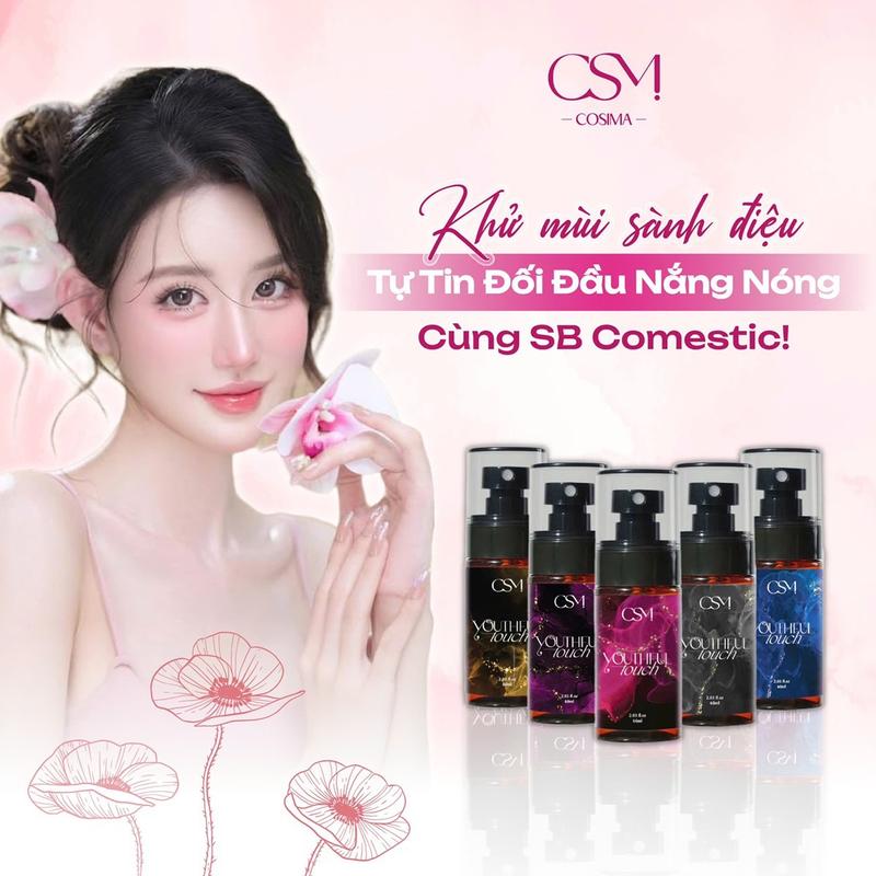 COSIMA Xịt Hỗ Trợ Khử Mùi Hôi Nách Hôi Chân Cao Cấp 60ml Cho Nam Nữ Tặng Nước Hoa 5ml Hương Thơm Dịu Nhẹ Cải Thiện Vùng Thâm Sạm mùi Nam Nữ