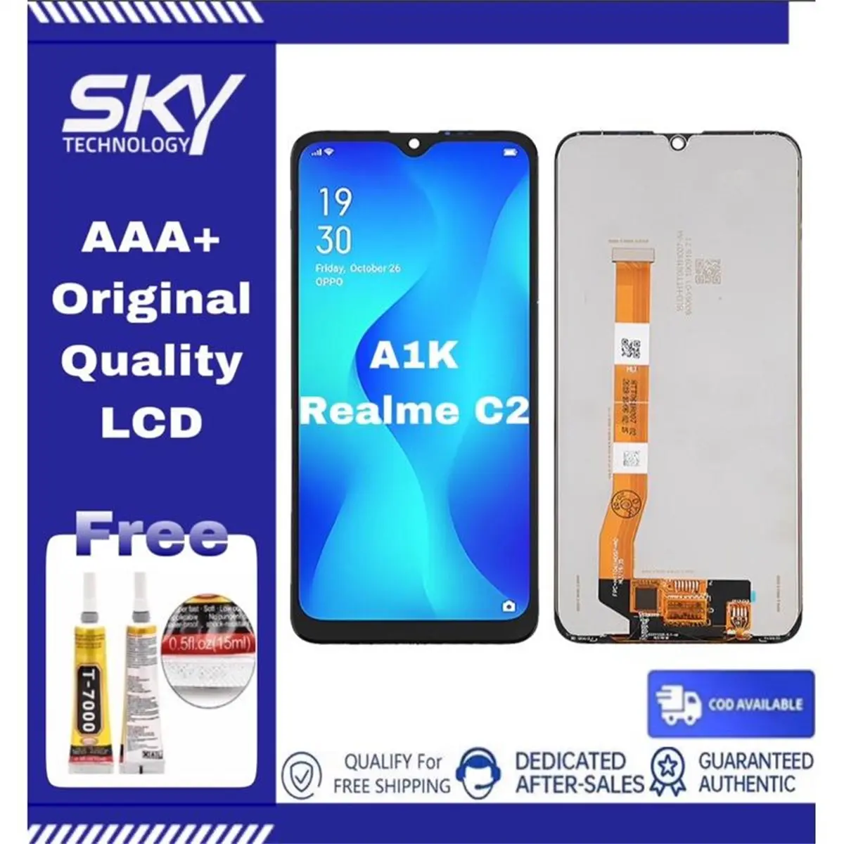 COD LCD RM C2 A1K RMX1941 RMX1945 Original quality  Lcd Original Touch Screen Replacement SkyTech