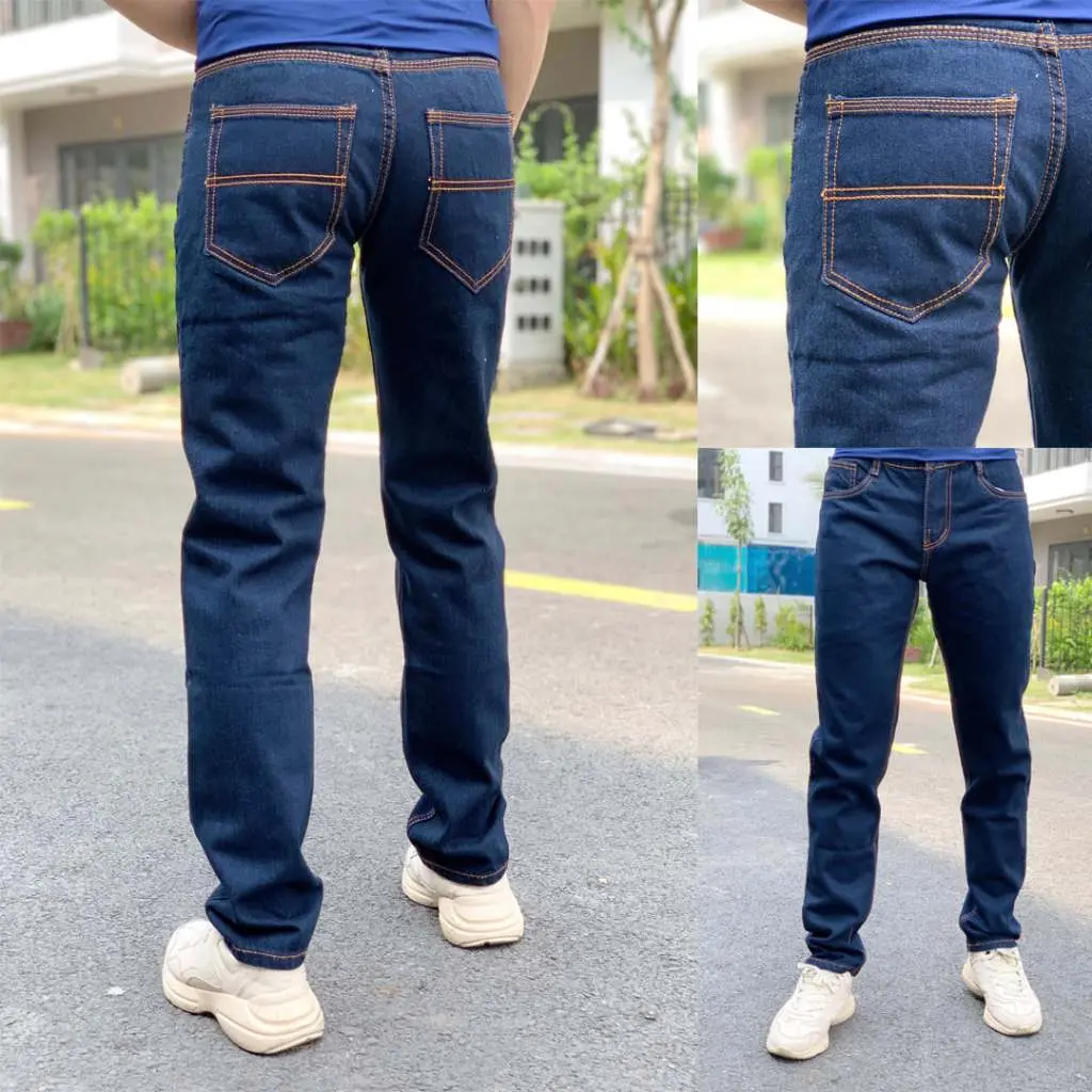 Quần Jean Nam Dài Ống rộng suông 03 màu cơ bản vải jean form chuẩn đẹp rẻ đẹp