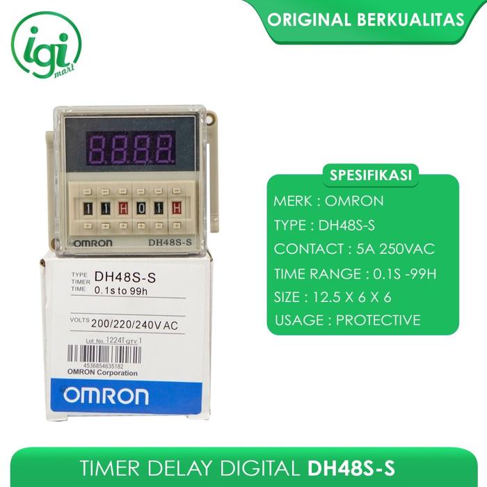 Jual TIMER DELAY DIGITAL LED DH48S OMRON TIME RELAY TWIN COUNTER DH48S ...