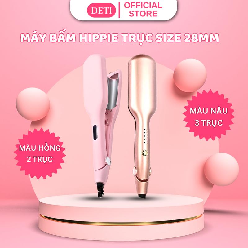 [HIPIE SIZE 28] Máy bấm tóc gợn sóng, Máy bấm duỗi tóc 2 in 1 DETI