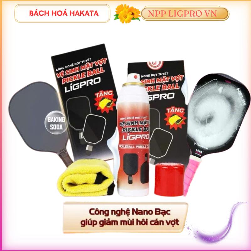 (TẶNG MÓC DÁN)Chai xịt vệ sinh mặt vợt Pickleball LIGPRO  200ml TẶNG KHĂN chuyên dụng chăm sóc vệ sinh và bảo quản các loại vợt