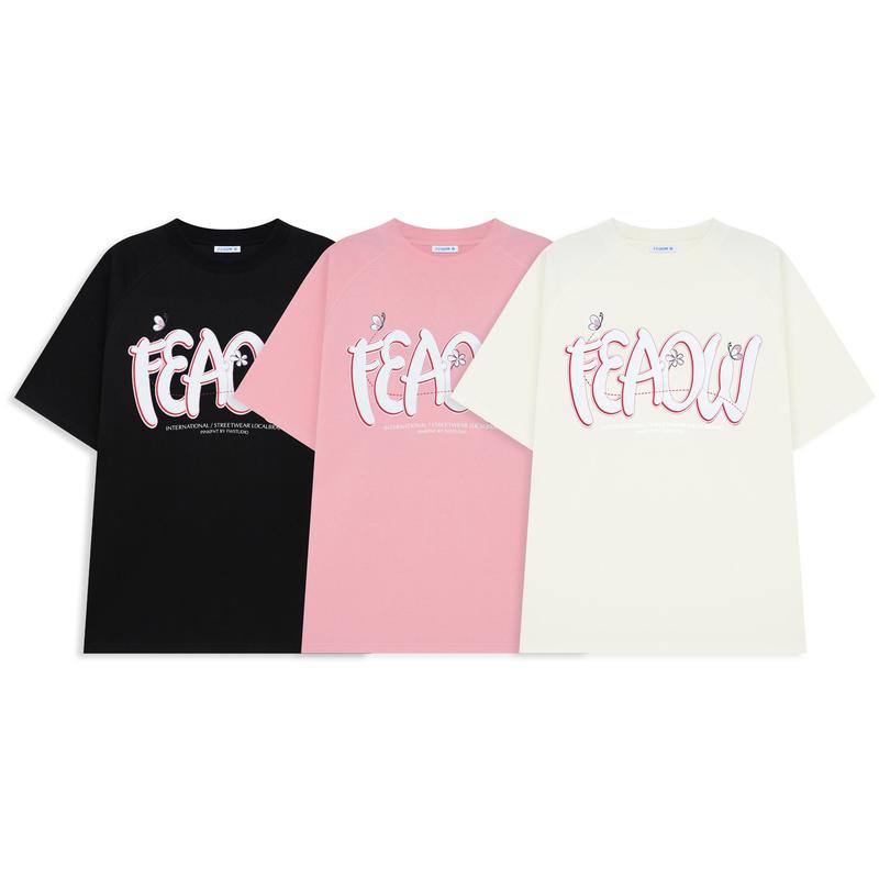 Áo thun nam nữ local brand unisex Fearow Pinky Spring / Black - ATF1025